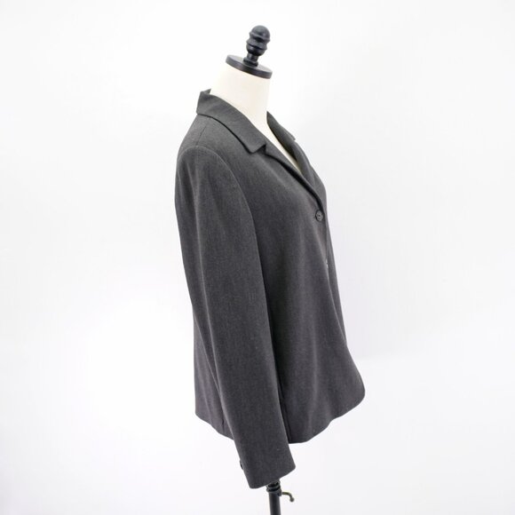 Rafaella Size 10 Gray 3 Button Blazer Polyester Rayon Spandex Work Attitre - Picture 6 of 9